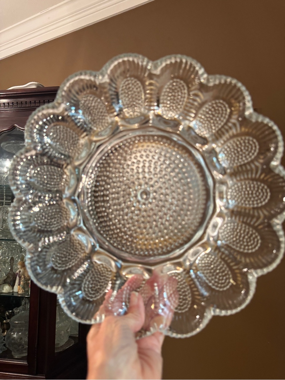 Indiana Glass Hobnail Deviled Egg Plate